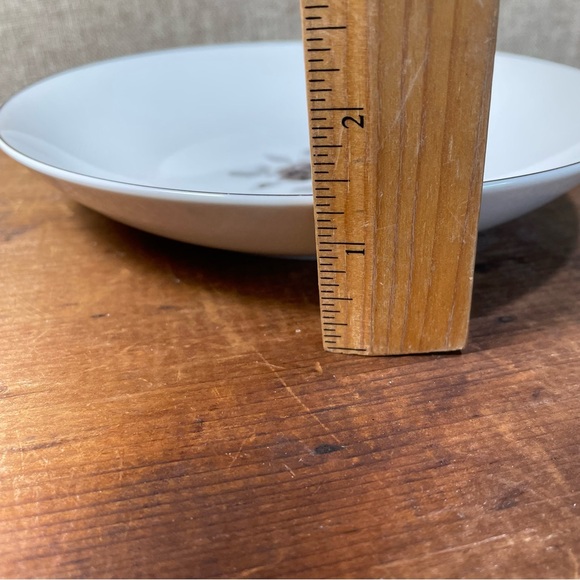 Celebrity Nocturne 2 coupe soup bowls white silver floral fine china dinnerware - Picture 8 of 8